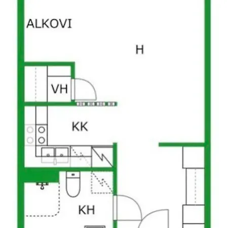 Kiva Yksio Keskustassa. Studio At The Town Center. *